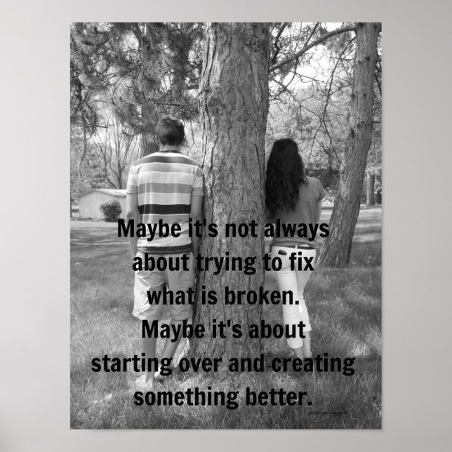 Forget the Past and Moving On Quote Poster (Front)