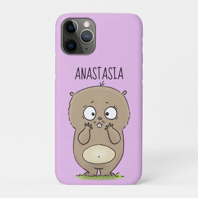 Forgetful adorable chubby hamster cartoon Case-Mate iPhone case (Back)