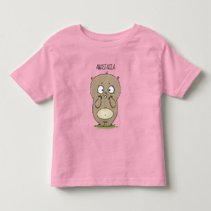 Forgetful adorable chubby hamster cartoon toddler t-shirt
