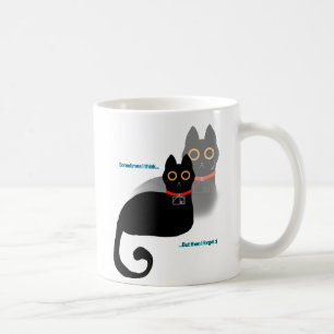 Forgetful Black Cat Coffee Mug 11 oz
