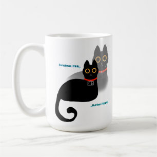 Forgetful Black Cat Meme Coffee Mug