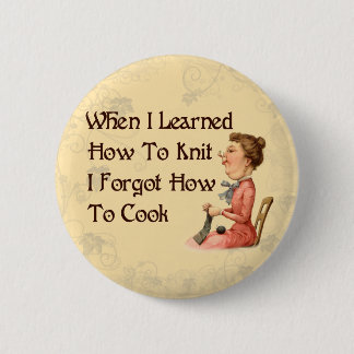 Forgetful Knitter 2 Inch Round Button