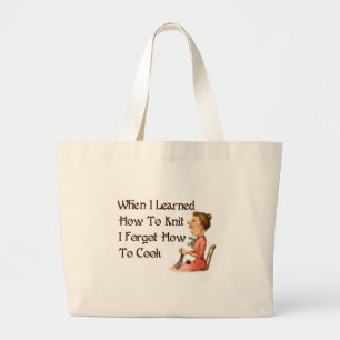 Forgetful Knitter Large Tote Bag