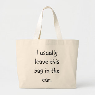 Forgetful Shopper 5 Large Tote Bag