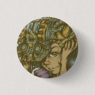 ForgetMeNotHelmet 1 Inch Round Button
