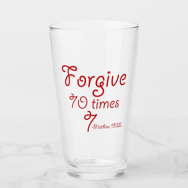 Forgive 70 X 7 Customize It add name or initials! Glass (Front)