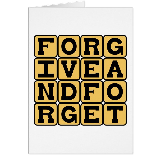 Forgive and Forget, Alliterative Expression (Front)