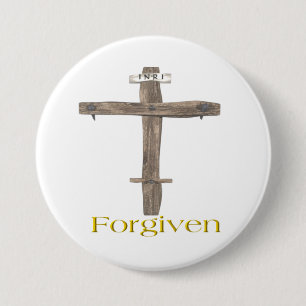Forgiven 3 Inch Round Button