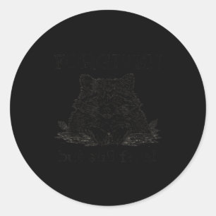 Forgiven But Still Feral Raccoon Classic Round Sticker