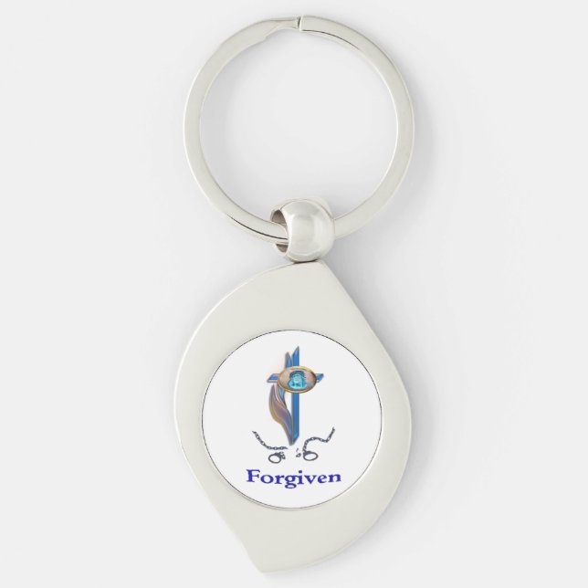 Forgiven christian keychain (Front)