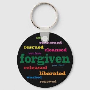 Forgiven Christian keychain (black)