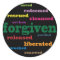 Forgiven Christian stickers (black)