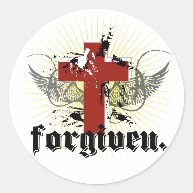 forgiven classic round sticker (Front)