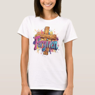 Forgiven Colour Splash Tee – Grace in Full Spectru