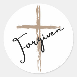Forgiven Cross Stickers