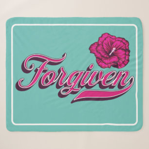Forgiven Hibiscus Sherpa Blanket