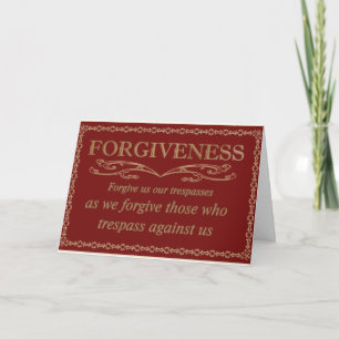 Forgiveness Apology Card