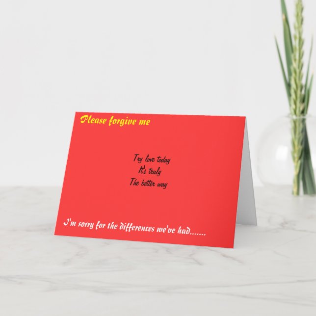Forgiveness greeting cards (Front)