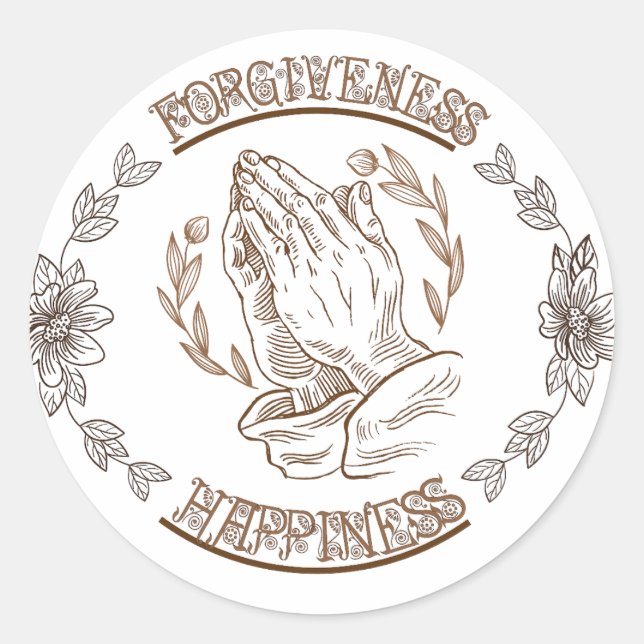 Forgiveness & Happiness Classic Round Sticker (Front)