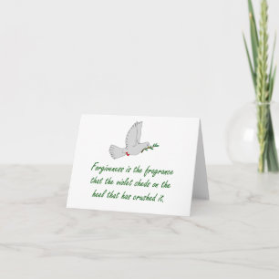 Forgiveness Is The Fragrance - Forgiveness Quotes Card