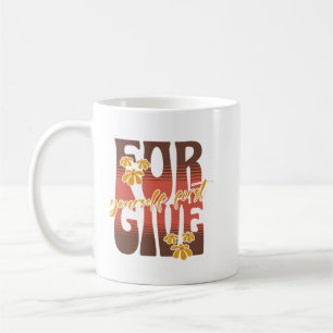 Forgiving Yourself First - Retro Daisy Flower Coffee Mug
