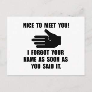 Forgot Your Name Postcard