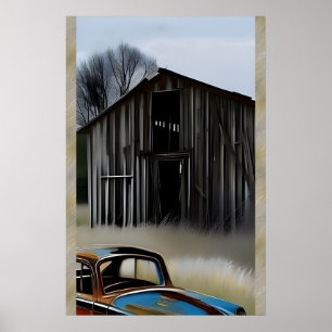 Forgotten AI Digital Fantasy Art Print Rustic Shed