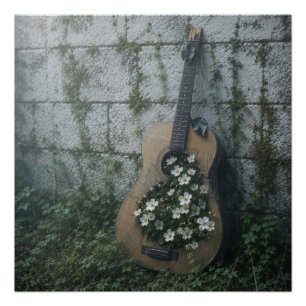 Forgotten Garden   Wild Roses / Acoustic Guitar Poster