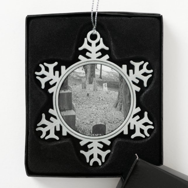 Forgotten Grave Snowflake Pewter Christmas Ornament (Box)