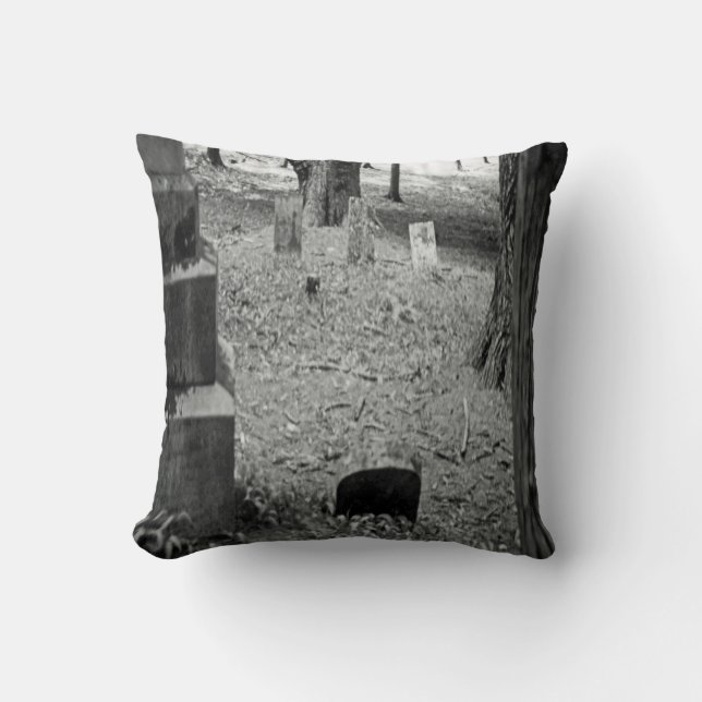 Forgotten Grave Throw Pillow (Front)