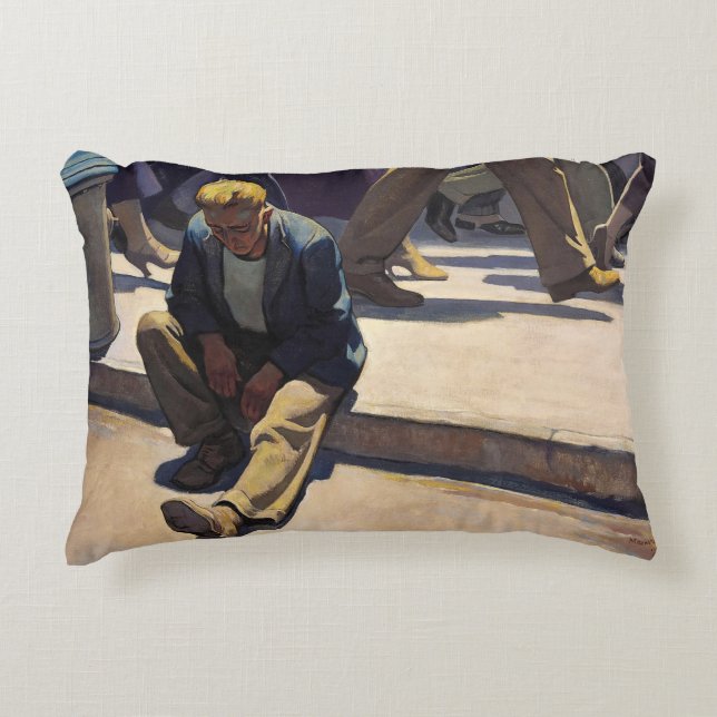 Forgotten Man by Maynard Dixon Accent Pillow (Front)