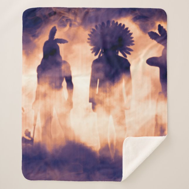 Forgotten Native American Warriors Emerging from t Sherpa Blanket (Front)