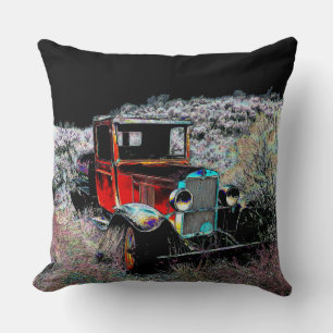 Forgotten - Old Vintage Truck Throw Pillow
