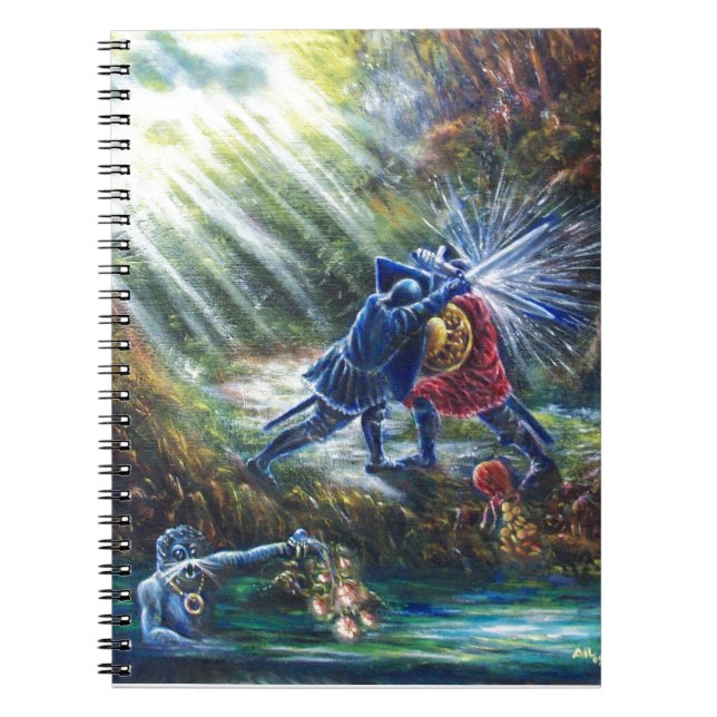 FORGOTTEN ROSE Fighting Knights,Money and Devil Notebook (Front)