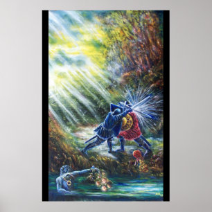 FORGOTTEN ROSE Fighting Knights,Money and Devil Poster
