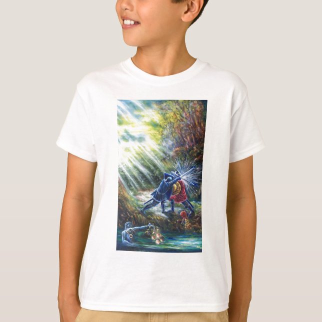 FORGOTTEN ROSE Fighting Knights,Money and Devil T-Shirt (Front)
