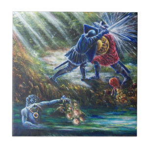 FORGOTTEN ROSE Fighting Knights,Money and Devil Tile