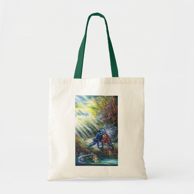 FORGOTTEN ROSE Fighting Knights,Money and Devil Tote Bag (Front)