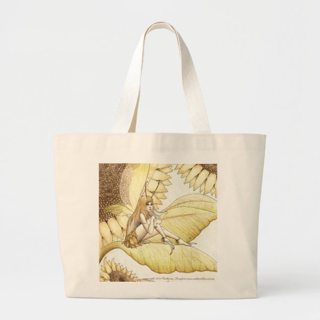 Forgotten Summer Large Tote Bag (Front)