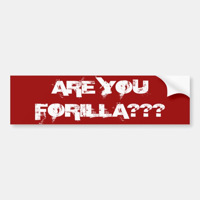 FORILLA RECORDS BUMPER STICKER (Front)