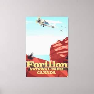 Forillon National Park, Canada travel poster Canvas Print