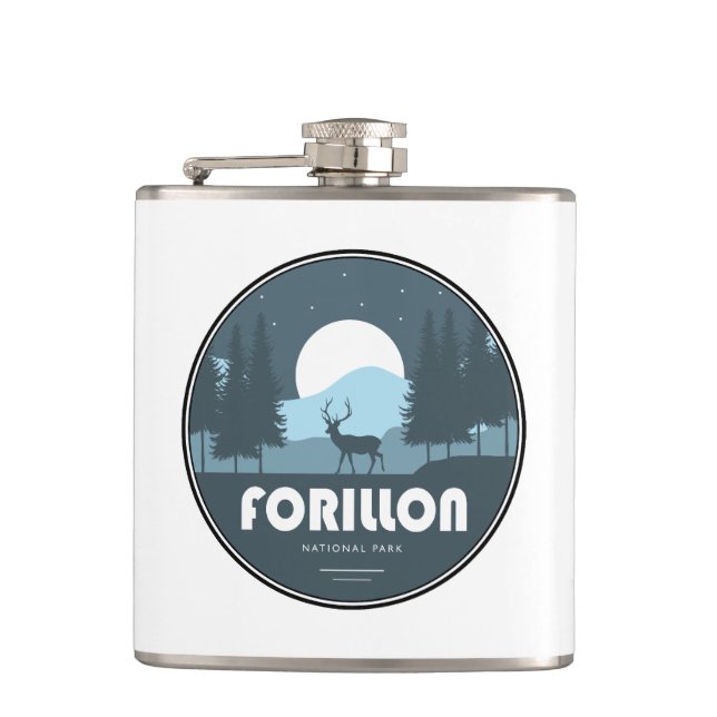 Forillon National Park Deer Hip Flask (Front)