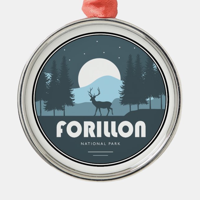 Forillon National Park Deer Metal Ornament (Front)