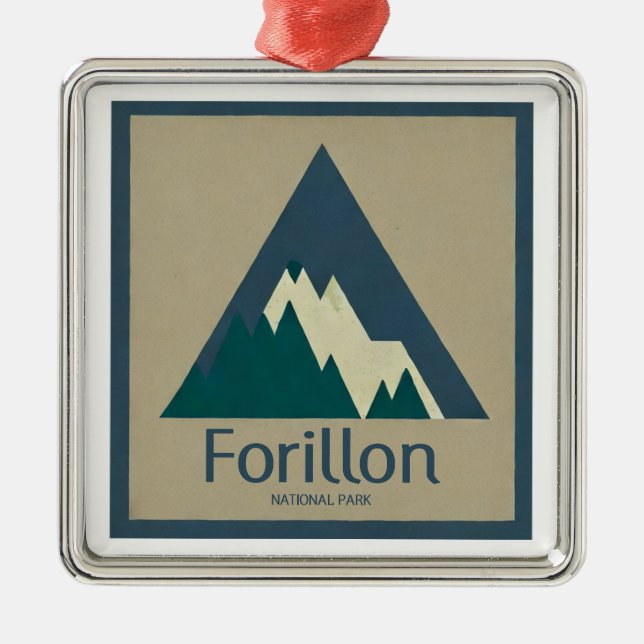 Forillon National Park Rustic Metal Ornament (Front)