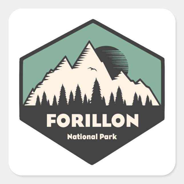 Forillon National Park Square Sticker (Front)