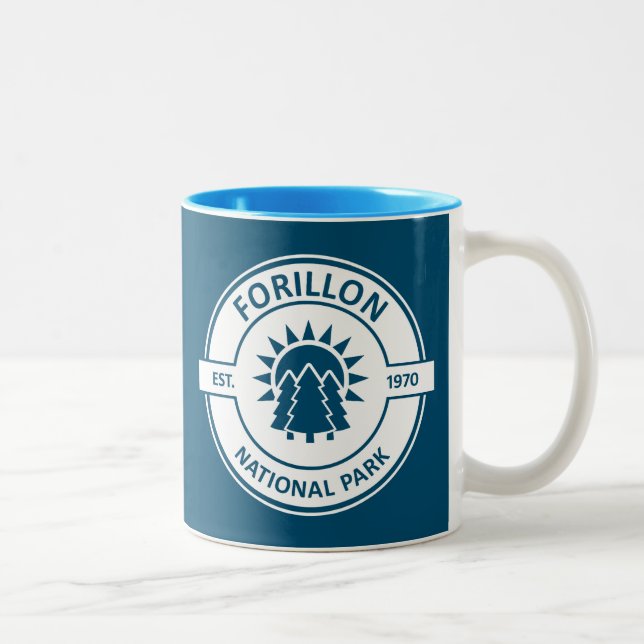 Forillon National Park Sun Trees Two-Tone Coffee Mug (Right)