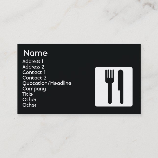Fork and Knife - Business Card (Front)