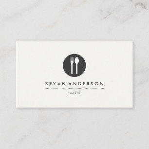 Fork and Spoon Logo Business Card