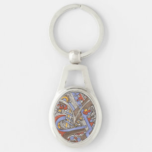 Fork In The Road - Abstract Art Ink Drawing Keychain