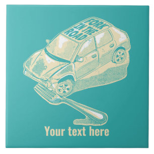Fork in the road car accident tile